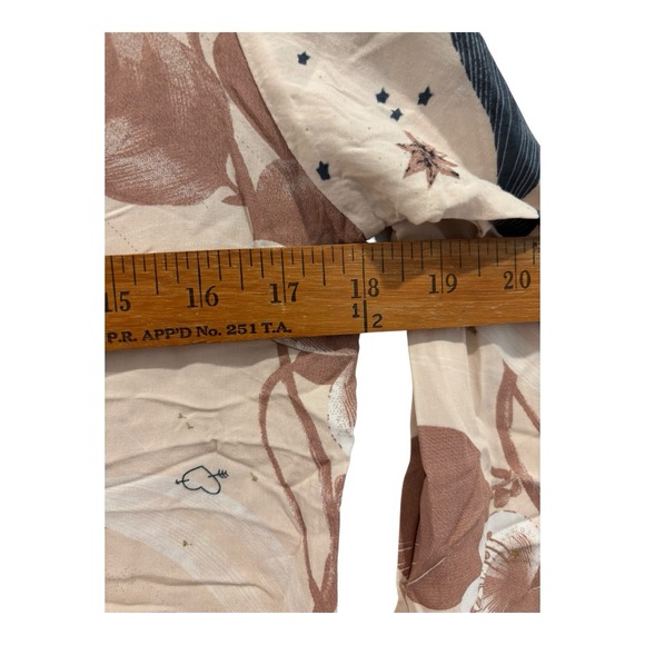 July Song Pajamas Womens Medium Ivory Multi Hummingbirds Bees Stars Super Soft - Picture 5 of 10